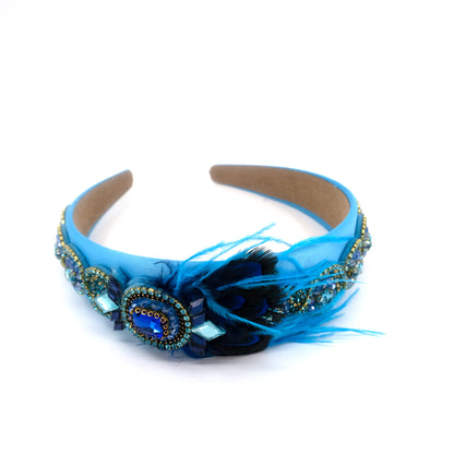 FEATHER CRYSTAL HEADBAND HB21029-27 (12PC)