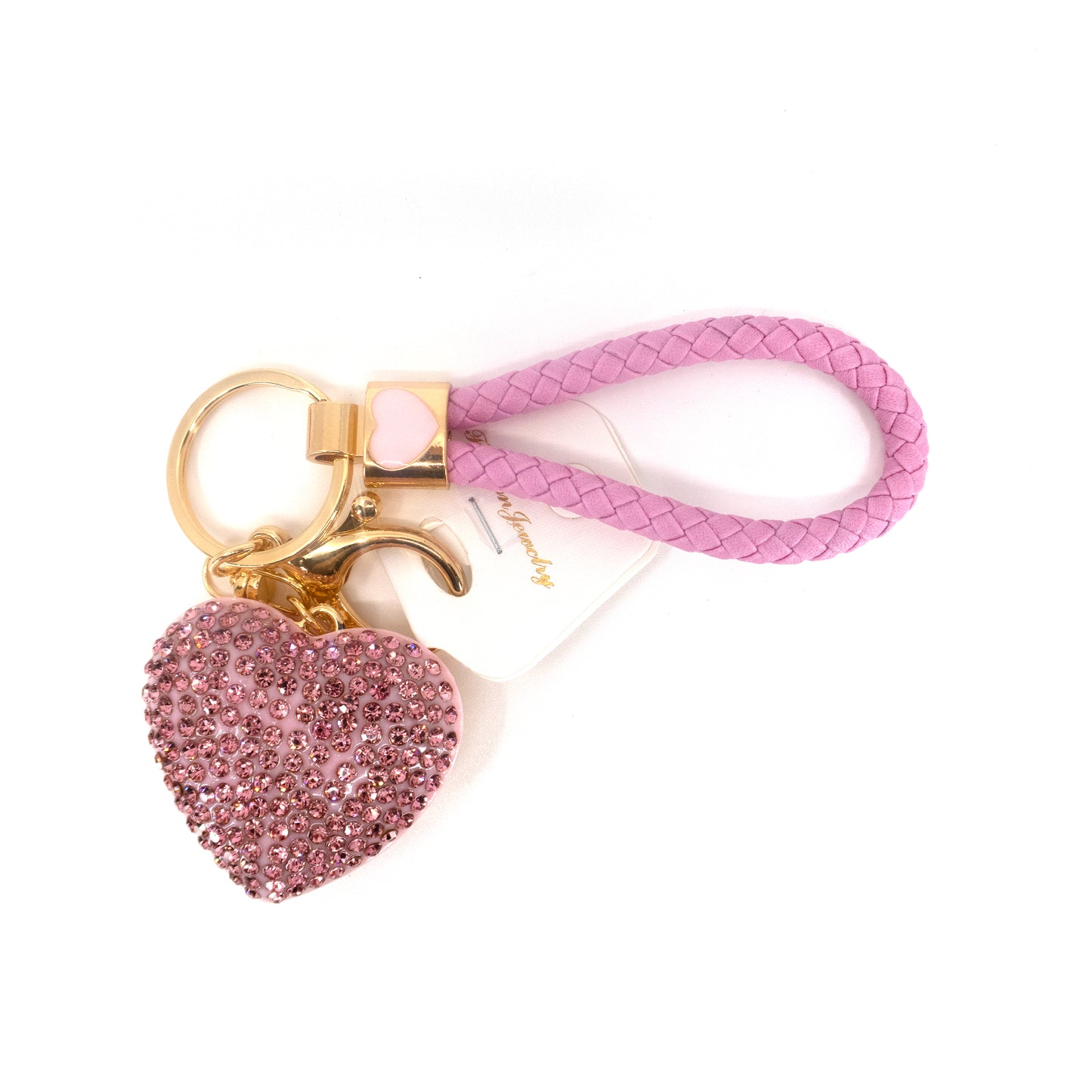 RHINESTONE HEART WRIST STRAP KEY CHAIN KC1201-41 (12PC)