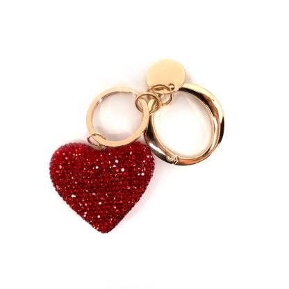 RHINESTONE HEART KEY CHAIN KC1026-36 (12PC)