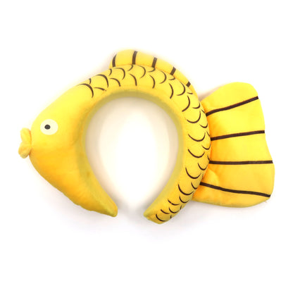 FUNNY YELLOW FISH CARTOON HEADBAND HB3228-59 (12PC)