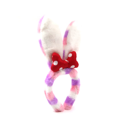 CUTE BUNNY RIBBON STRIPE HEADBAND HB3228-20 (12PC)