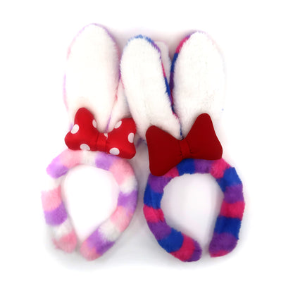 CUTE BUNNY RIBBON STRIPE HEADBAND HB3228-20 (12PC)