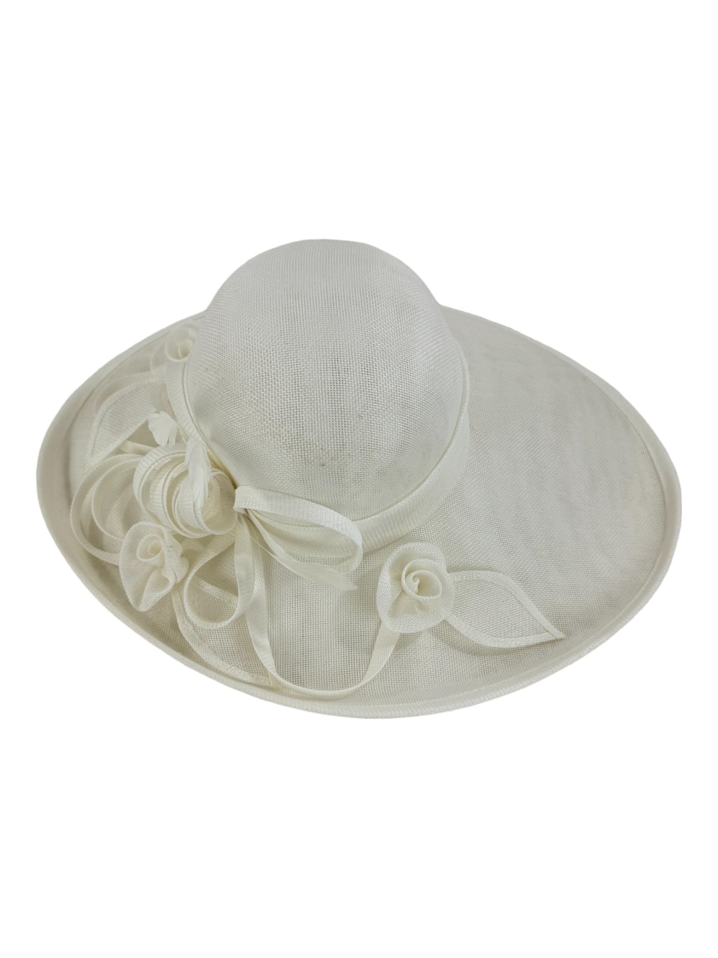 NEW BOW FLOWER SINAMAY KENTUCKY DERBY WEDDING HAT FF923 (4PC)