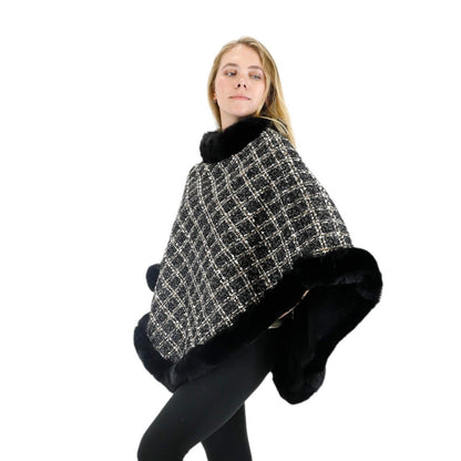 CHECK PATTERN FUR PONCHO 4068 (6PC)