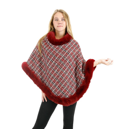 CHECK PATTERN FUR PONCHO 4068 (6PC)