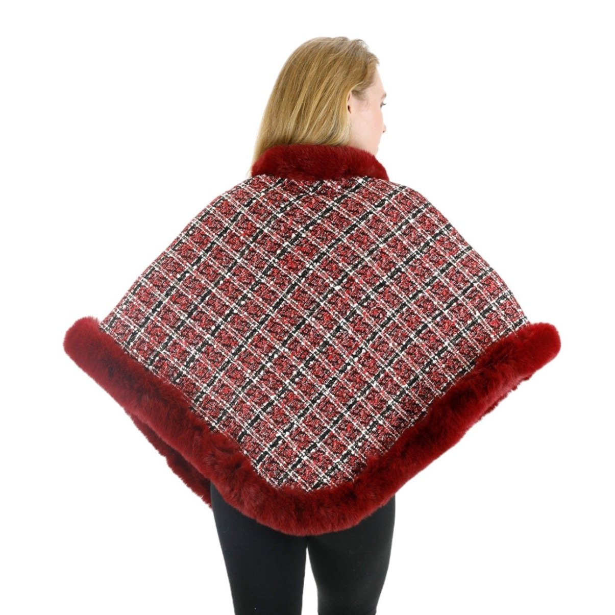 CHECK PATTERN FUR PONCHO 4068 (6PC)