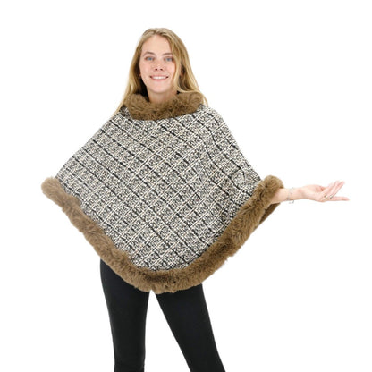 CHECK PATTERN FUR PONCHO 4068 (6PC)