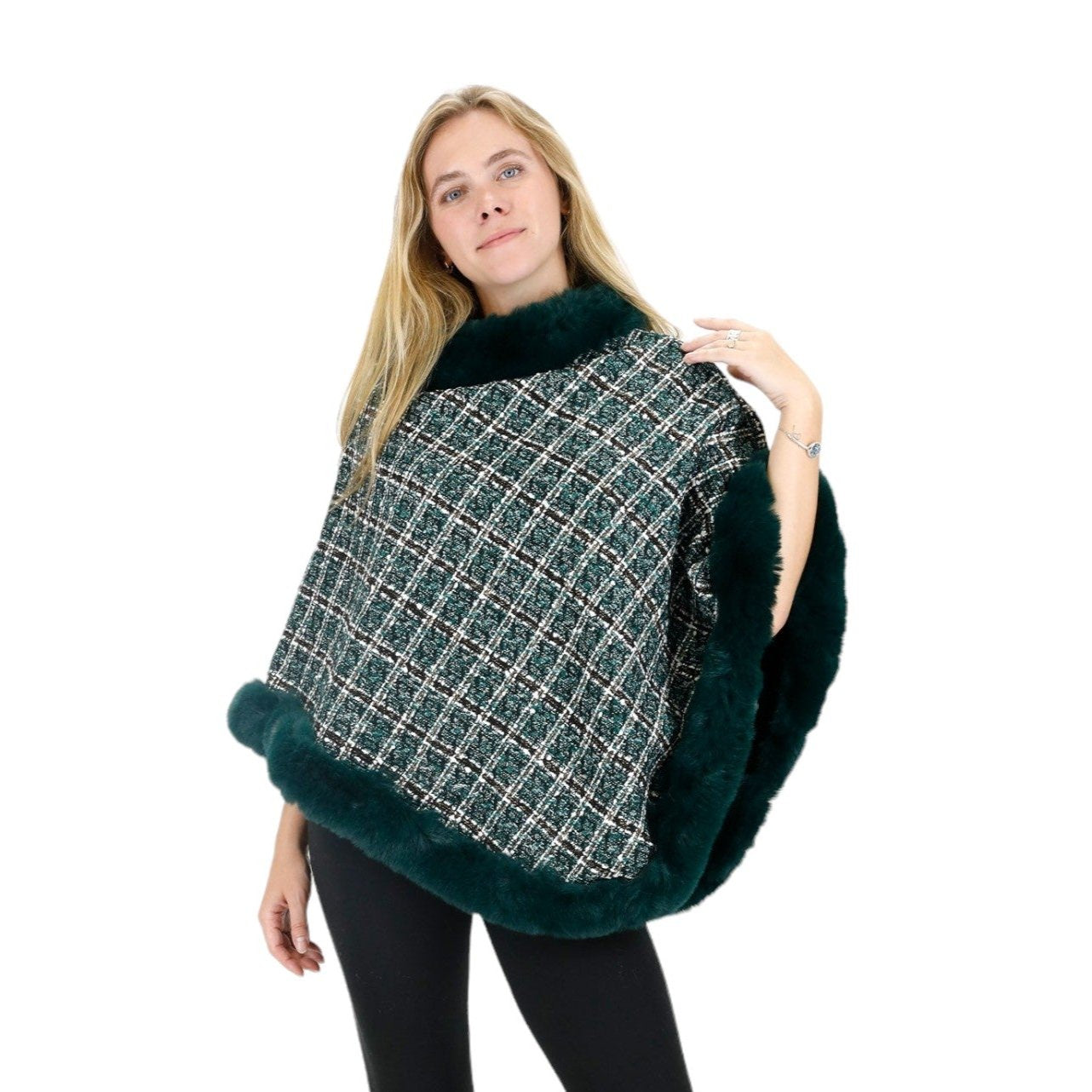 CHECK PATTERN FUR PONCHO 4068 (6PC)