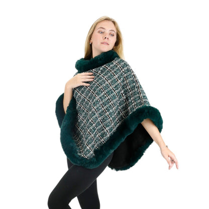 CHECK PATTERN FUR PONCHO 4068 (6PC)