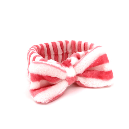 CUTE STRIPE PATTERN RIBBON SPA HEADWRAP HW0315-20 (12PC)