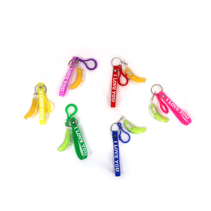 BANANA LED LIGHT KEY CHAIN KC107-1 (12PC)