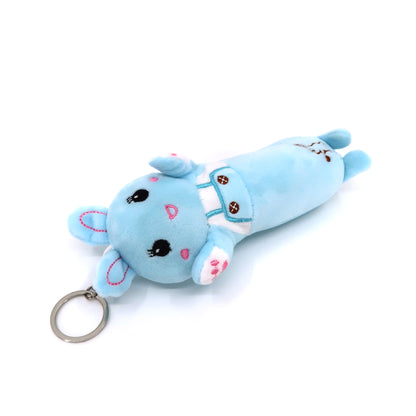 OVERALL RABBIT PLUSH KEY CHAIN TY23202-8 (12PC)