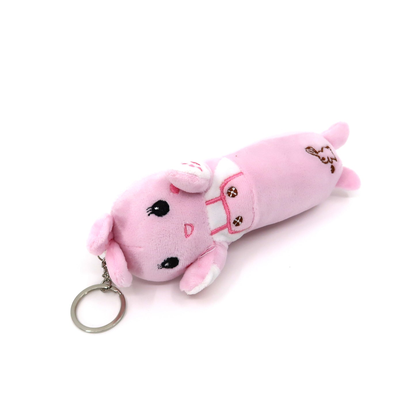 OVERALL RABBIT PLUSH KEY CHAIN TY23202-8 (12PC)