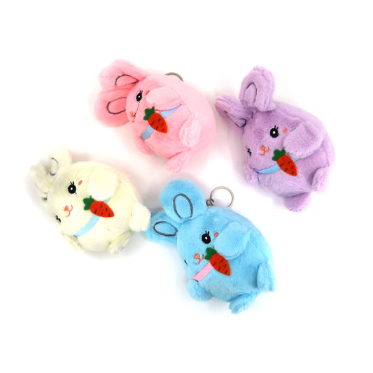 CARROT RABBIT PLUSH KEY CHAIN TY224-1 (12PC)