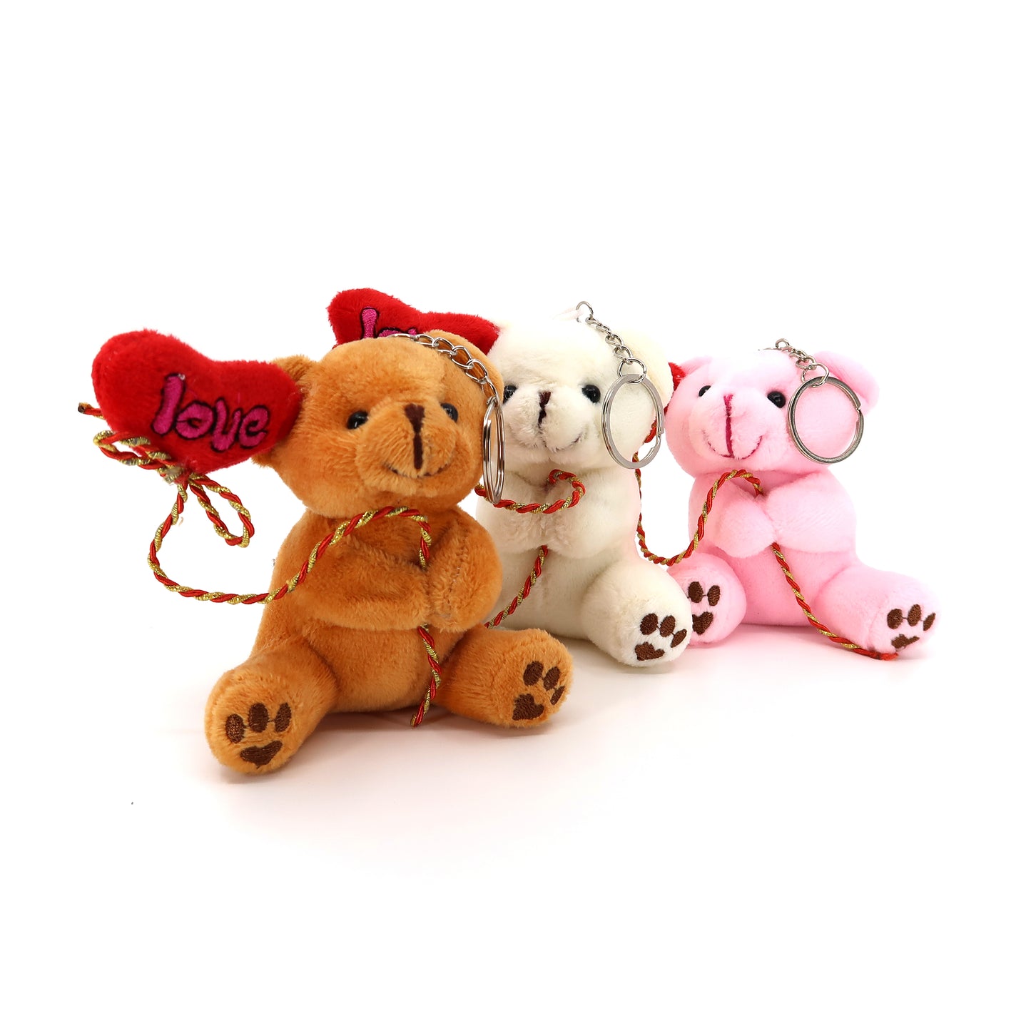 LOVE BEAR PLUSH KEY CHAIN TY1129-17 (12PC)