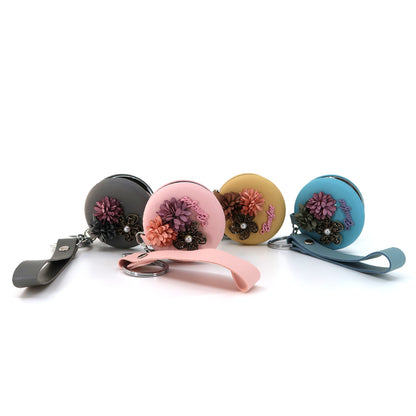 FLOWER DECOR STRAP MIRROR KEY CHAIN KC3222-36 (12PC)