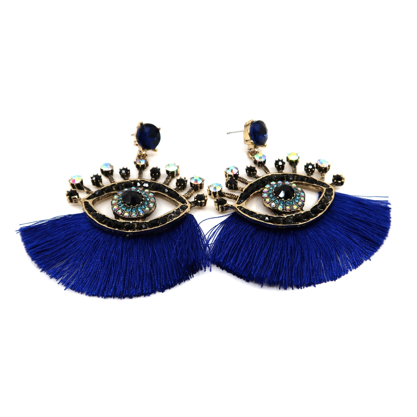 EVIL EYE TASSEL EARRING 904-16 (12PC)