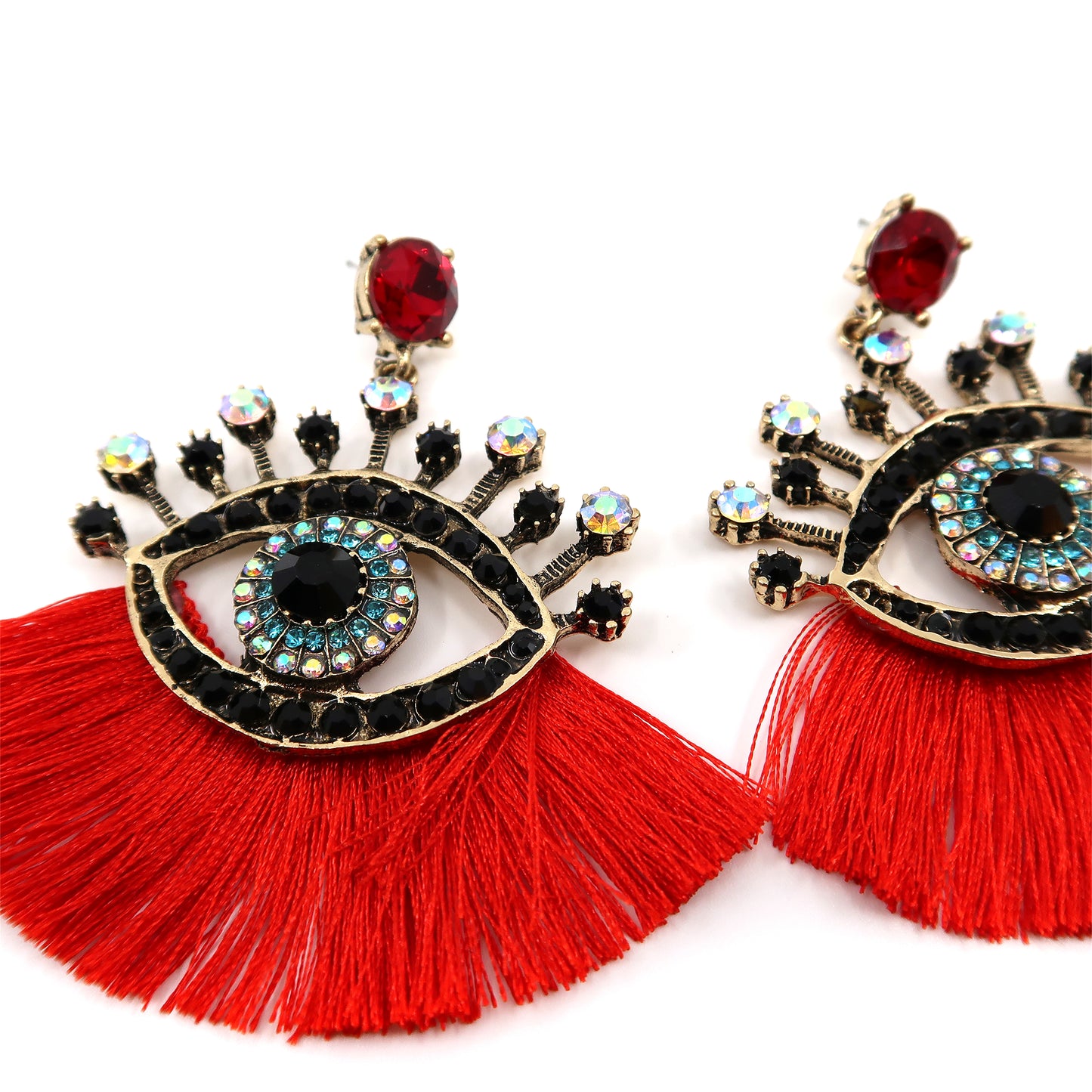 EVIL EYE TASSEL EARRING 904-16 (12PC)