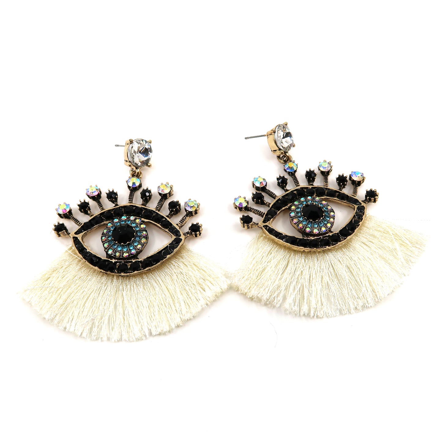 EVIL EYE TASSEL EARRING 904-16 (12PC)