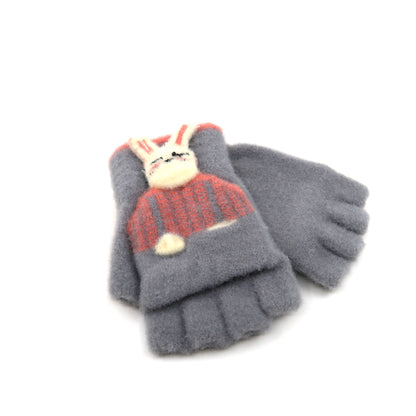 KIDS RABBIT N BEAR KNITTED GLOVE GE103-1 (12PAIR)