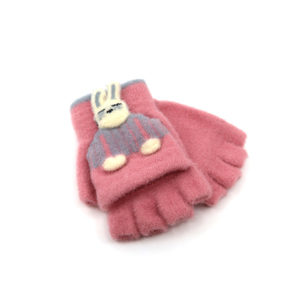 KIDS RABBIT N BEAR KNITTED GLOVE GE103-1 (12PAIR)