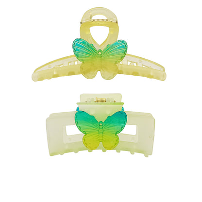 GREEN BUTTERFLY CLAW CLIP JC3315-59 (12PC)