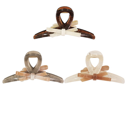 CUTE RIBBON CURVE CLAW CLIP JC3315-77 (12PC)