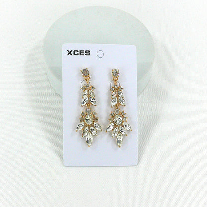 OVAL CRYSTAL DROP BRIDAL EARRING JE7308 (1PC)