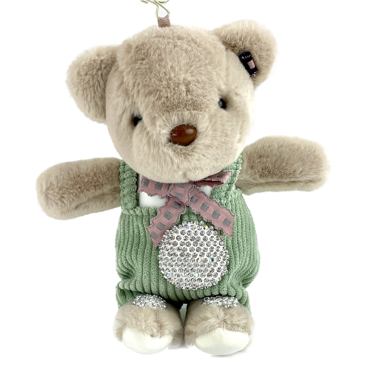 OVERALL BEAR PLUSH KEY CHAIN KC0504-5 (12PC)