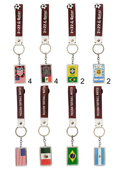 QATAR WORLD CUP COUNTRY CLUB KEYCHAIN KC1009-13 (12PC)