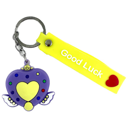 HEART ANGEL WING GOOD LUCK KEY CHAIN KC21104-52 (12PC)