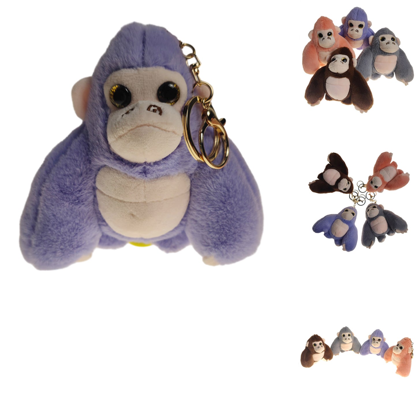 CUTE GORILLA PLUSH KEY CHAIN KC31123-1 (12PC)