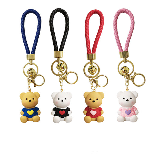 CUTE SWEATER BEAR WRIST BAND KEY CHAIN KC3511-82 (12PC)