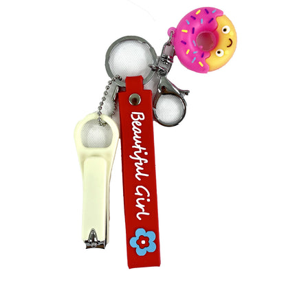 CUTE DONUT NAIL CLIPPER KEY CHAIN KC803-33 (12PC)