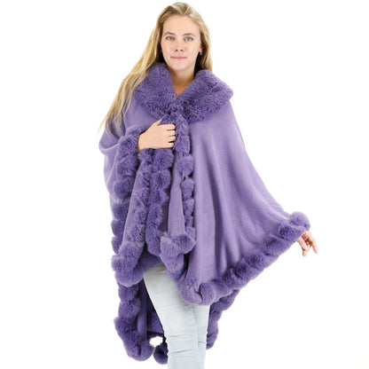 SOLID COLOR FUR SHAWL SW3719-1 (3PC)