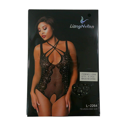 RHINESTONE BODY STOCKING L2264 (6PC)