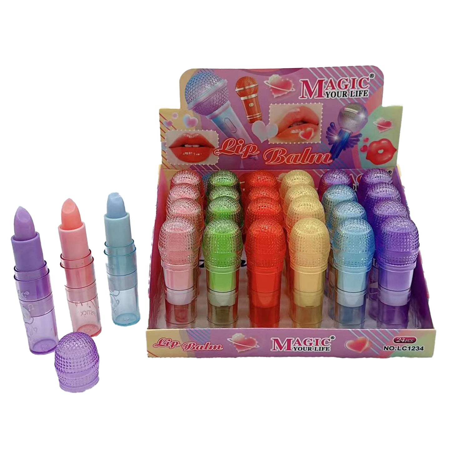 MAGIC YOUR LIFE MIC LIP BALM LC1234 (24PC)