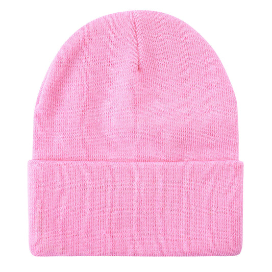 SOLID COLOR PLAIN LONG BEANIE 1 (12PC)