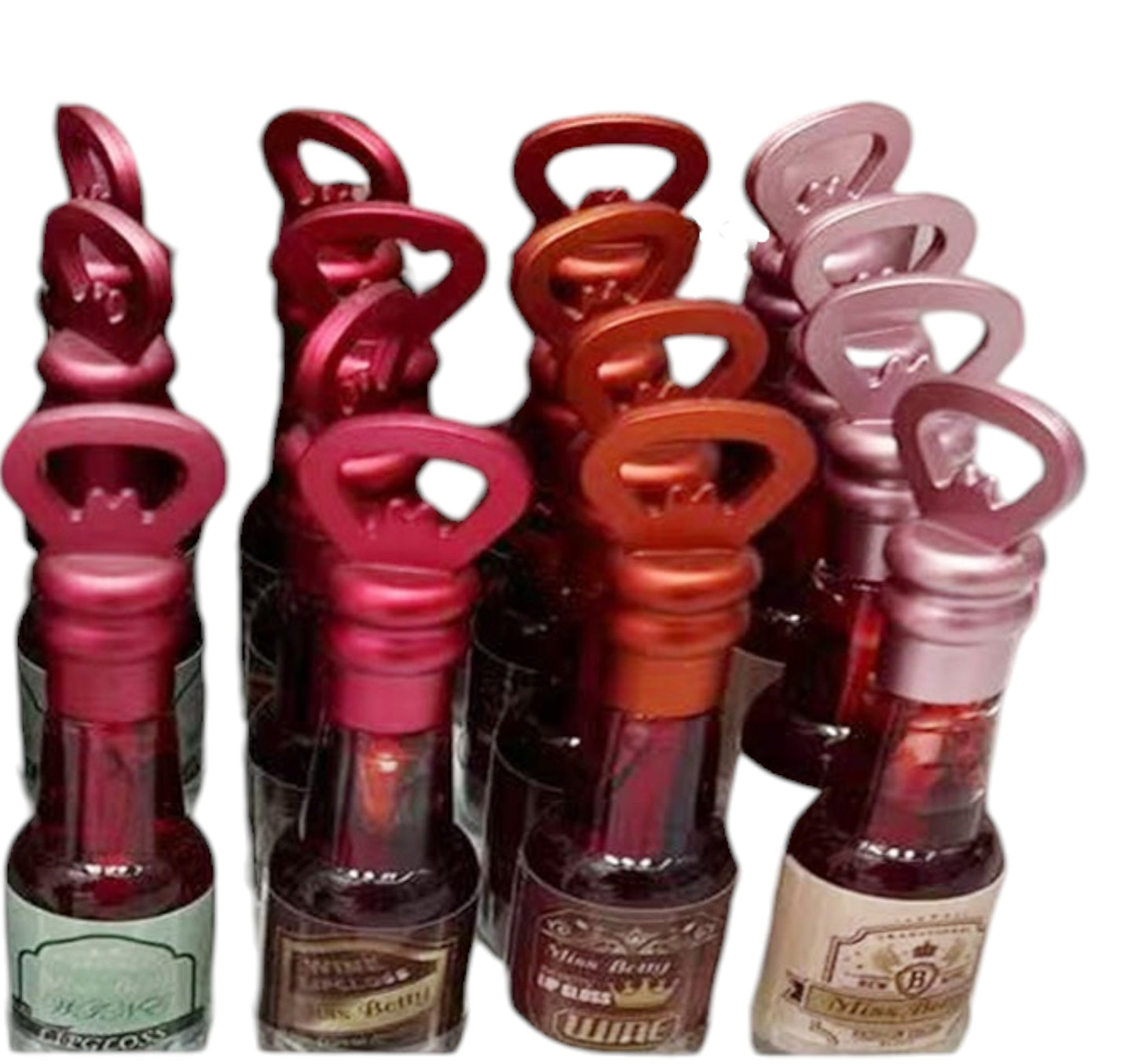 MISS BETTY WINE BOTTLE LIP GLOSS LC1193W (24PC)