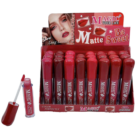 MAGIC YOUR LIFE HEART MATTE LIP GLOSS LC1211 (24PC)