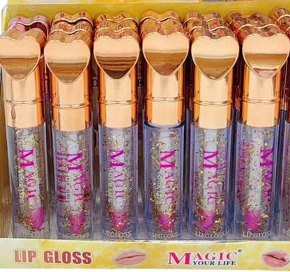 MAGIC YOUR LIFE HEART LIP GLOSS LC197 (24PC)