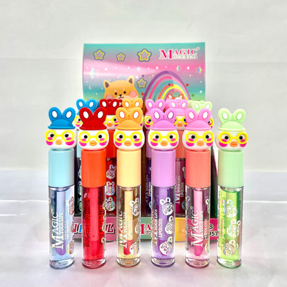 MAGIC YOUR LIFE RABBIT DUCK CARTOON LIP OIL LC957 (24PC)