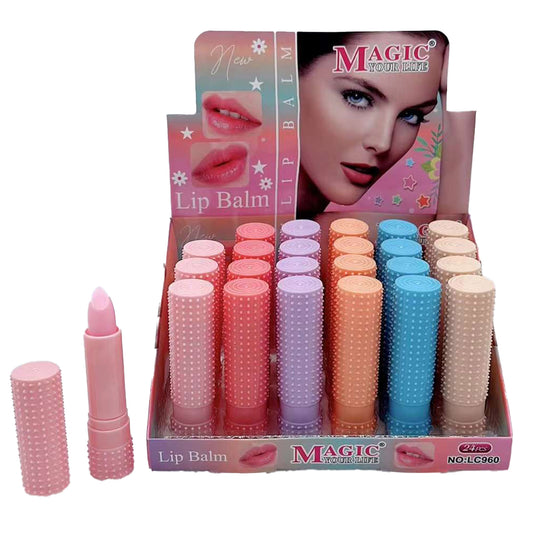 MAGIC YOUR LIFE STUDDED DECOR LIP BALM LC960 (24PC)