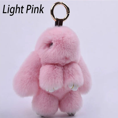 SMALL RABBIT POM POM KEY CHAIN KC0225-5 (12PC)