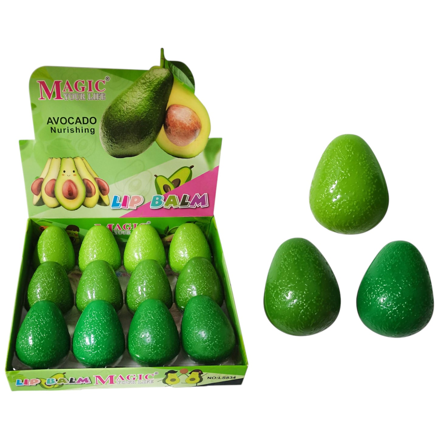 MAGIC YOUR LIFE AVOCADO LIP BALM LS834 (12PC)