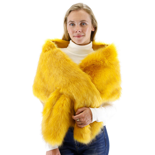 FAUX FUR SHAWL P373 (3PC)