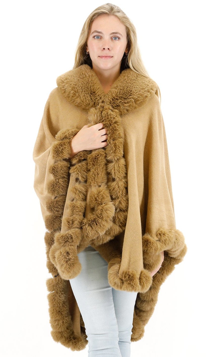 SOLID COLOR FUR SHAWL SW3719-1 (3PC)