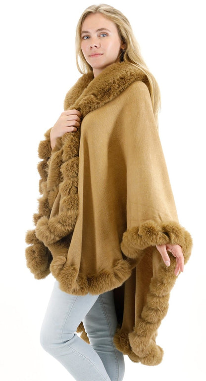 SOLID COLOR FUR SHAWL SW3719-1 (3PC)