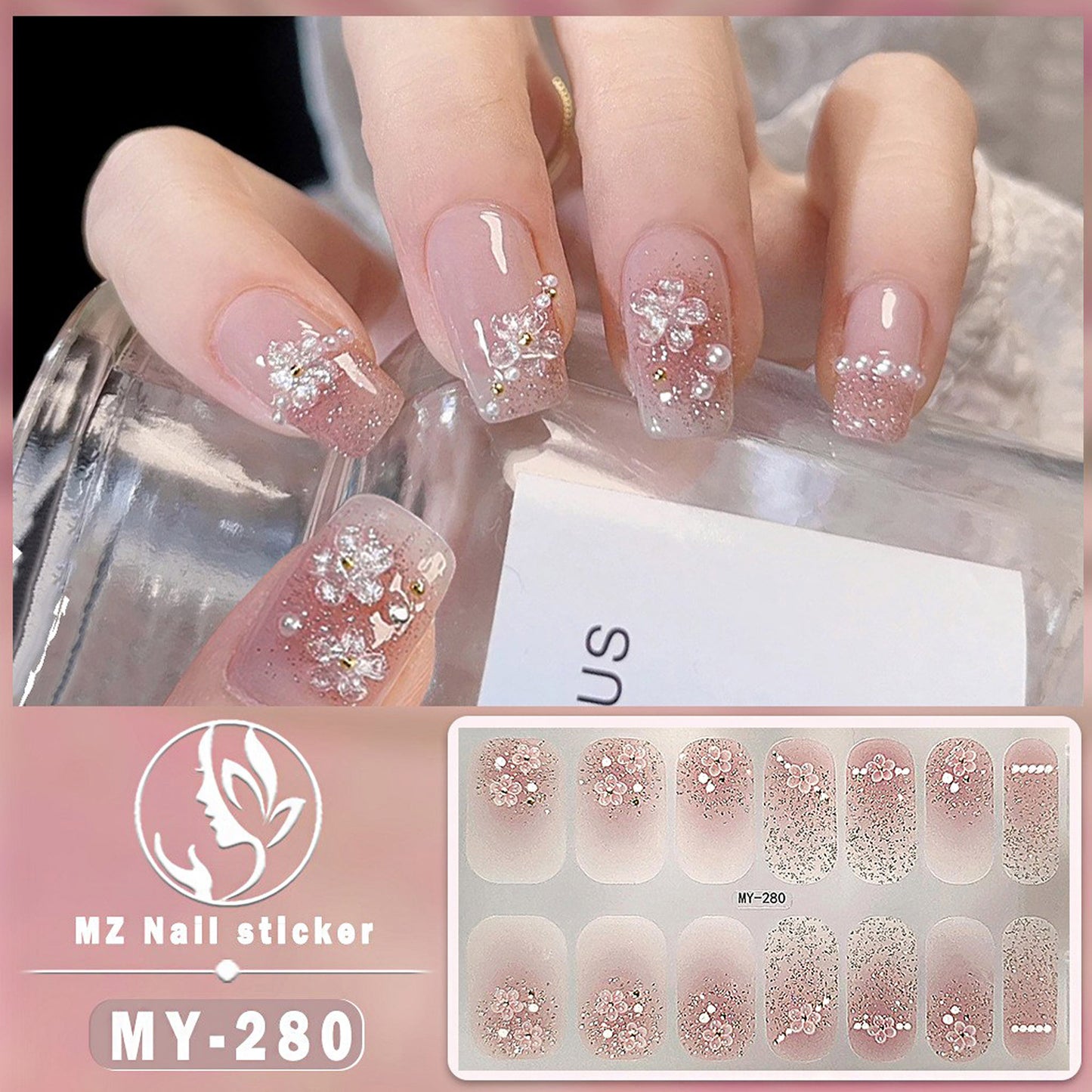 GEL NAIL STICKER MY280 (12PC)