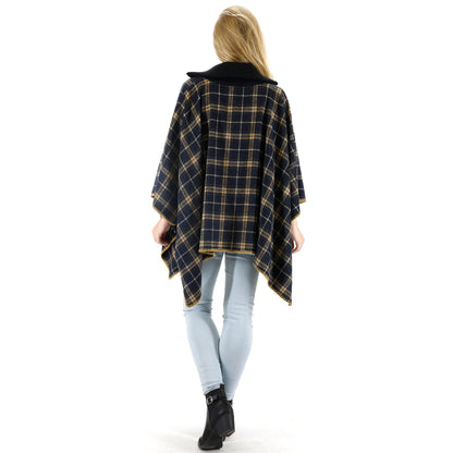 FLANNEL ZIPPER PONCHO TAPN622 (6PC)